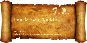 Thuróczy Martin névjegykártya
