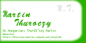 martin thuroczy business card